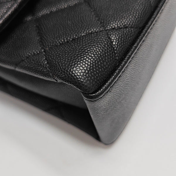 Carry Me Small Quilted Grained Calfskin Black