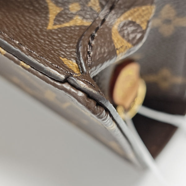 Lily Monogram Coated Canvas Brown