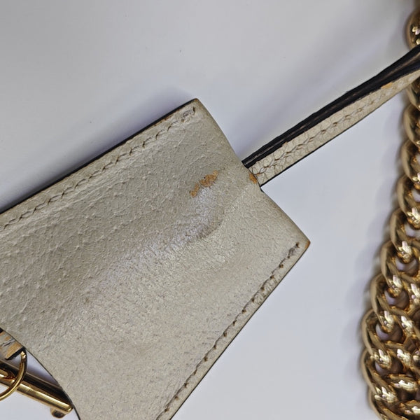 Padlock Small Calfskin White