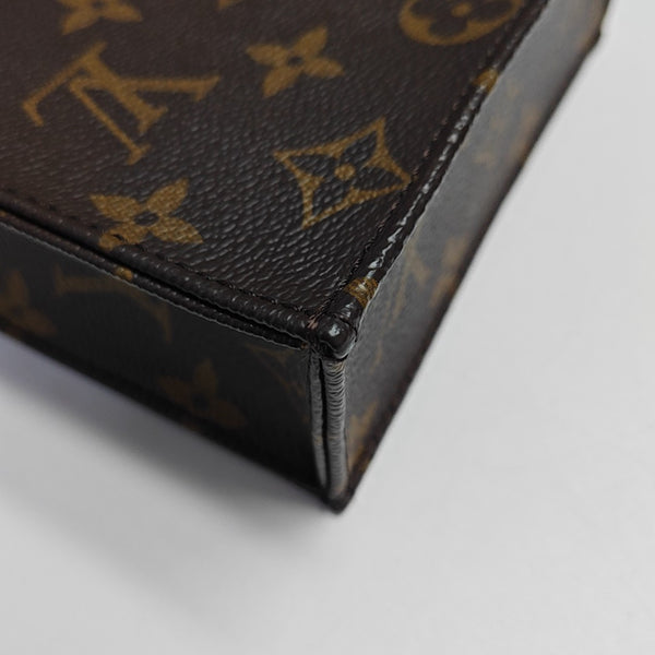 SAC PLAT Mini Monogram Coated Canvas Brown