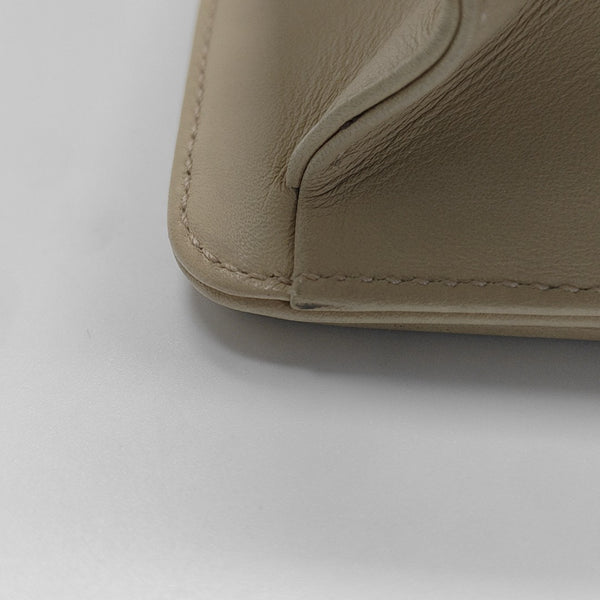 Calfskin Top Handle Bag Beige