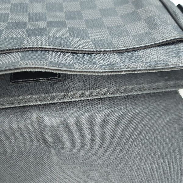 DISTRICT PM Damier Graphite Coated Canvas Gray