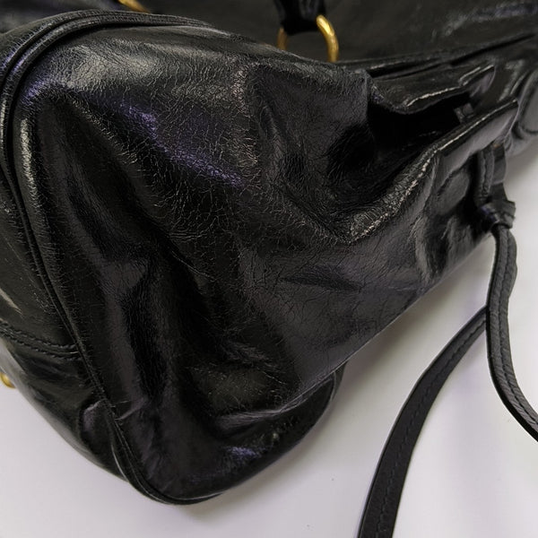 Calfskin Shoulder Bag Black