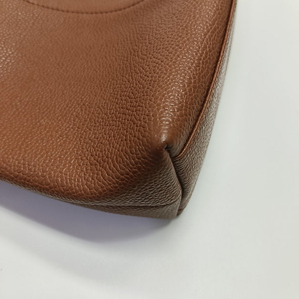 Calfskin Top Handle Bag Brown