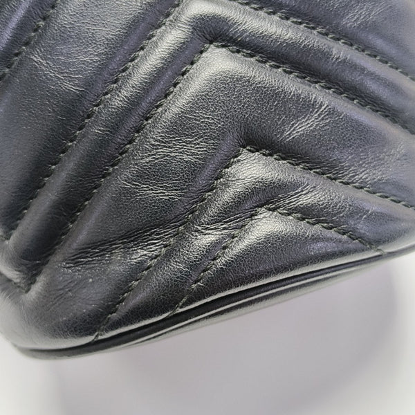 GG Marmont Mini Quilted Calfskin Black