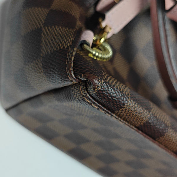 CLAPTON Damier Ebene Coated Canvas Brown