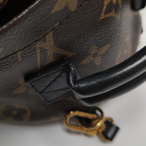 PALM SPRINGS Mini Monogram Coated Canvas Brown