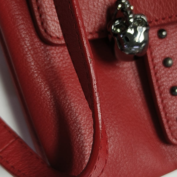 Calfskin Shoulder Bag Red