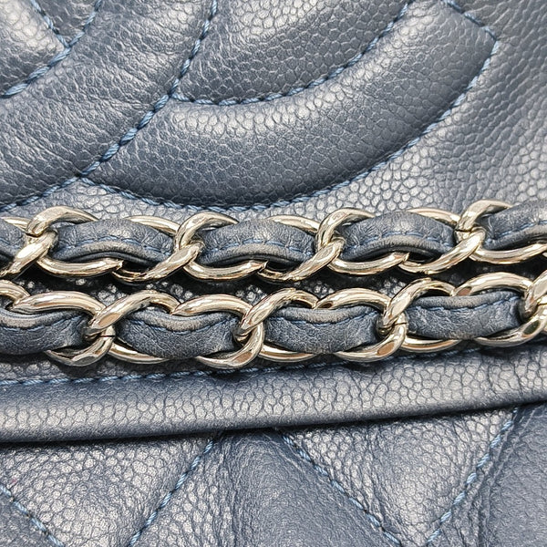 CC TIMELESS SOFT Quilted Grained Calfskin Blue