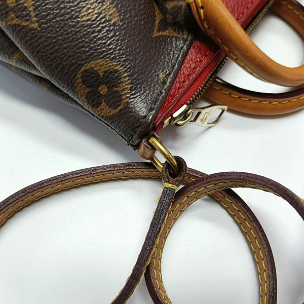 PALLAS Nano Monogram Coated Canvas Brown