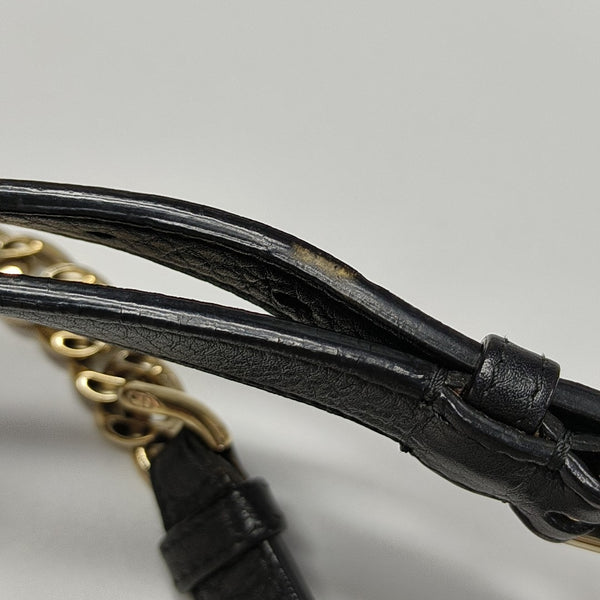 Diorama Medium Cannage Calfskin Black