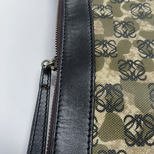 Coated Canvas Tote Bag Green