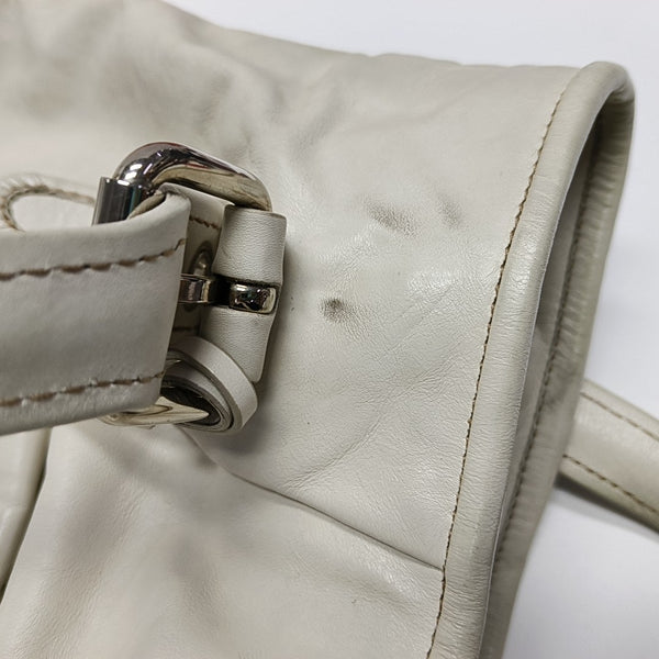 Calfskin Shoulder Bag White