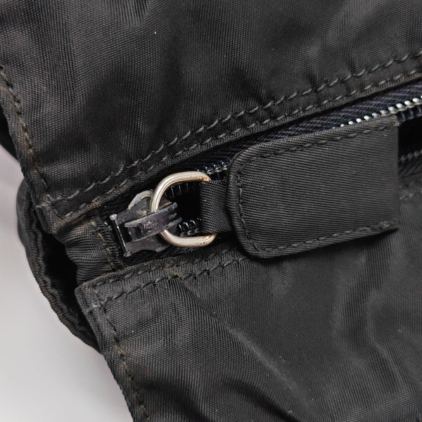 Nylon Top Handle Bag Black