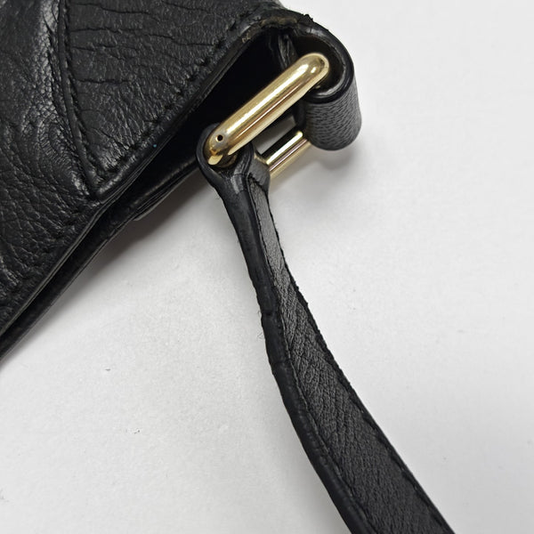 Calfskin Top Handle Bag Black