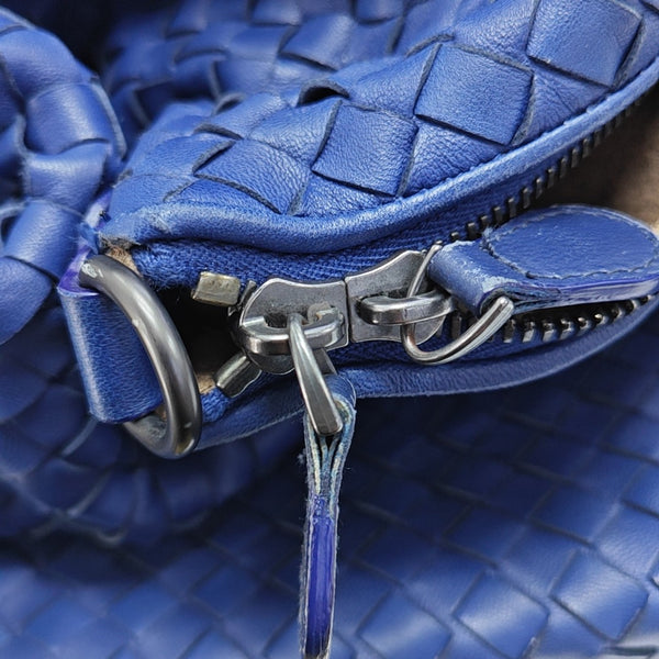 Lambskin Top Handle Bag Blue
