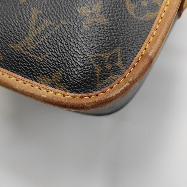 SOLOGNE PM Monogram Coated Canvas Brown