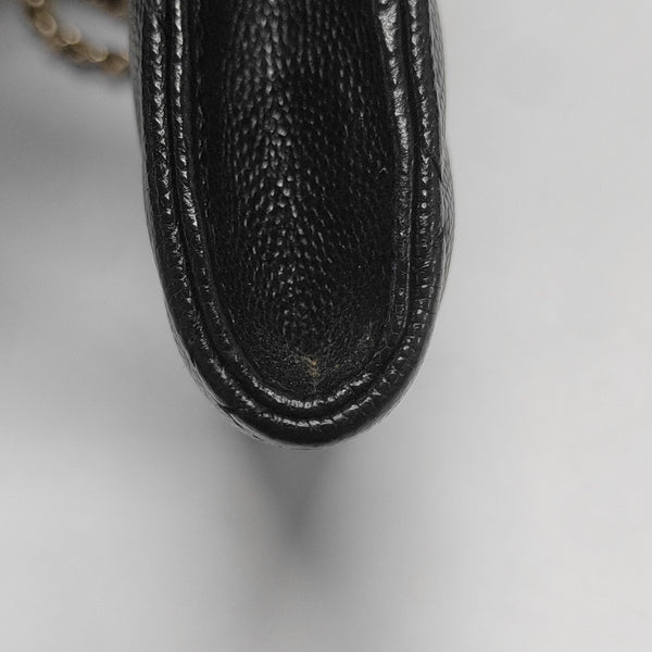 Quilted Calfskin Shoulder Bag Black