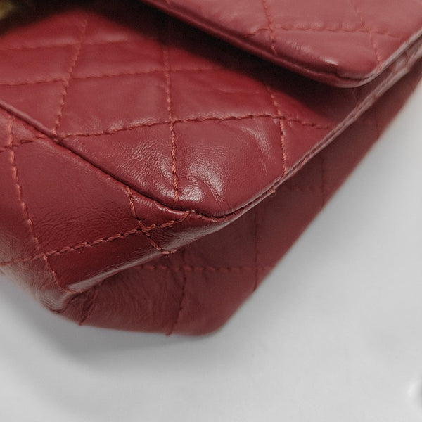 2.55 225 (small) Quilted Calfskin Red