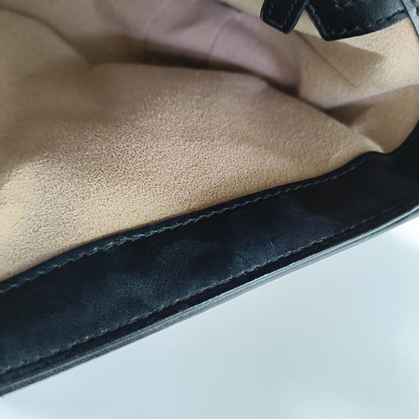 GG Marmont Medium Quilted Calfskin Black