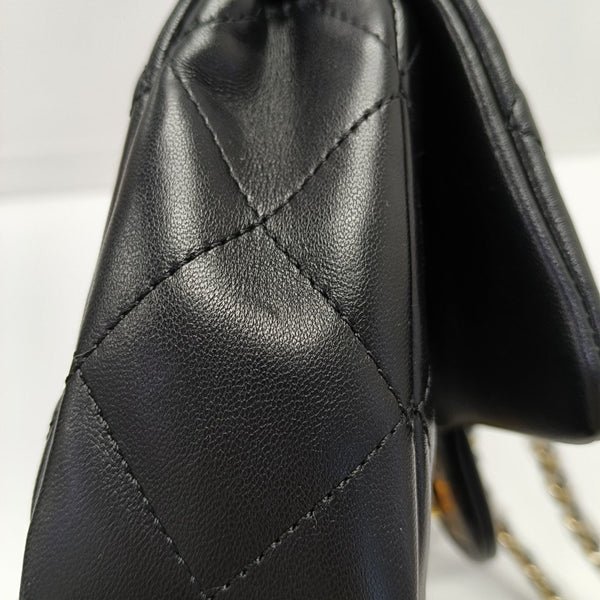 Mini Quilted Lambskin Black