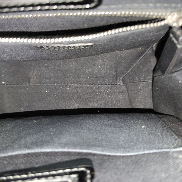 Shopping Bag Super Mini Patent Leather Black