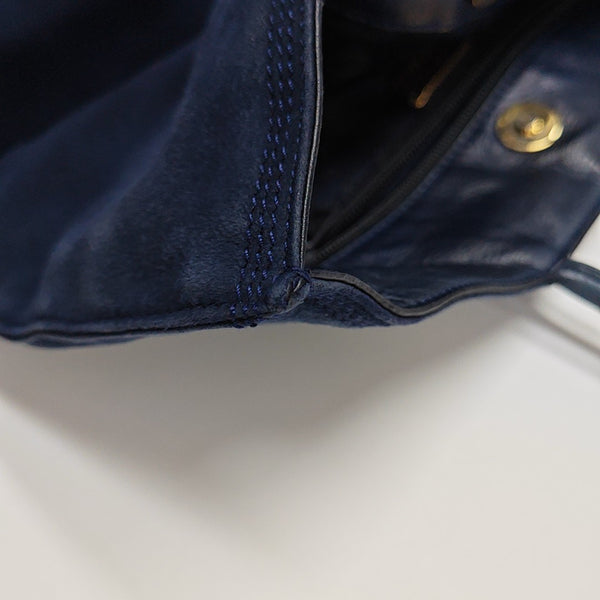 Suede Tote Bag Blue