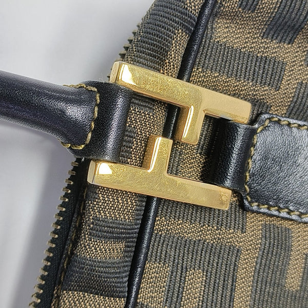 Monogram Canvas Top Handle Bag Brown