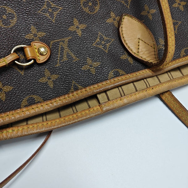 NEVERFULL GM Monogram Coated Canvas Brown