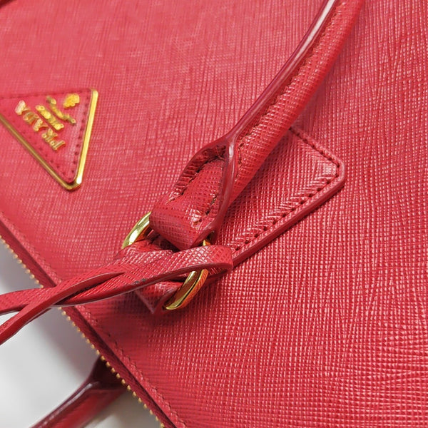 Galleria Large Saffiano Calfskin Red