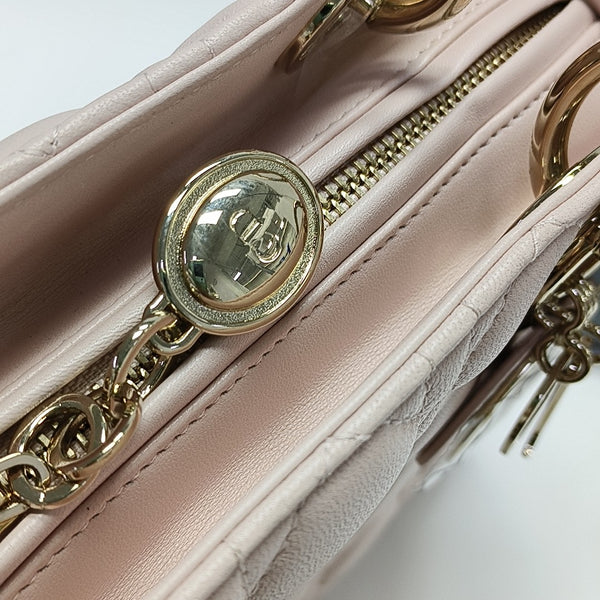 Lady Dior Medium Cannage Lambskin Pink