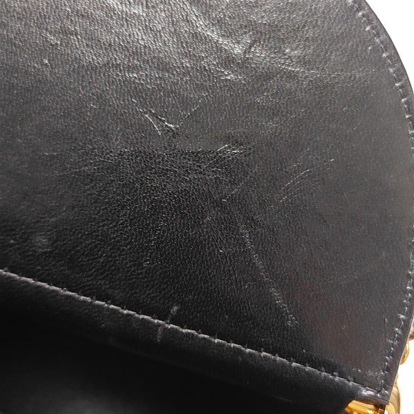 Quilted Calfskin Top Handle Bag Black