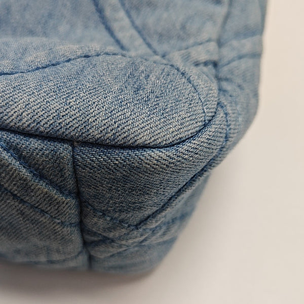 CHANEL 19 Small Quilted Canvas Blue