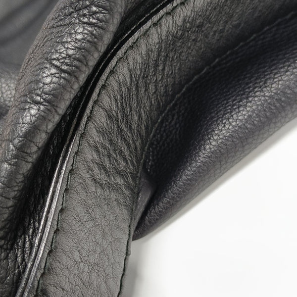 Calfskin Top Handle Bag Black