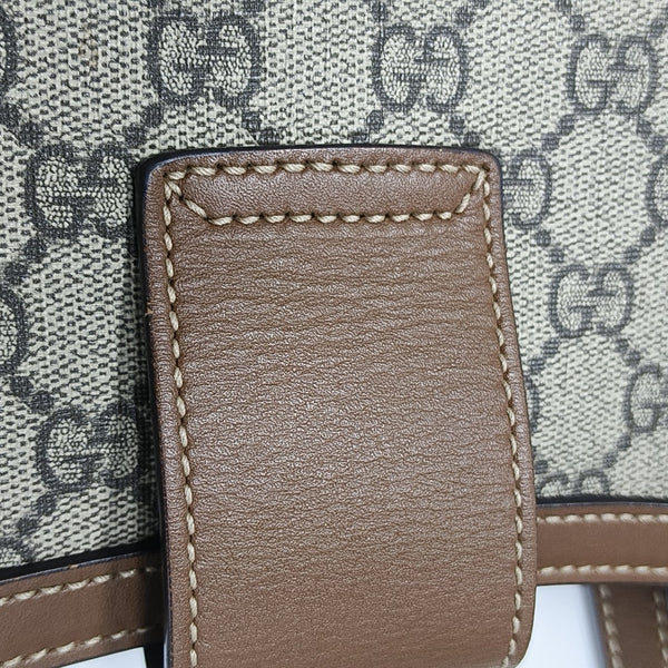 Padlock Medium Monogram Coated Canvas Beige