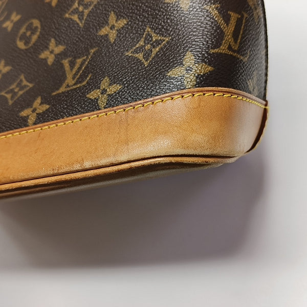 ALMA PM Monogram Coated Canvas Brown