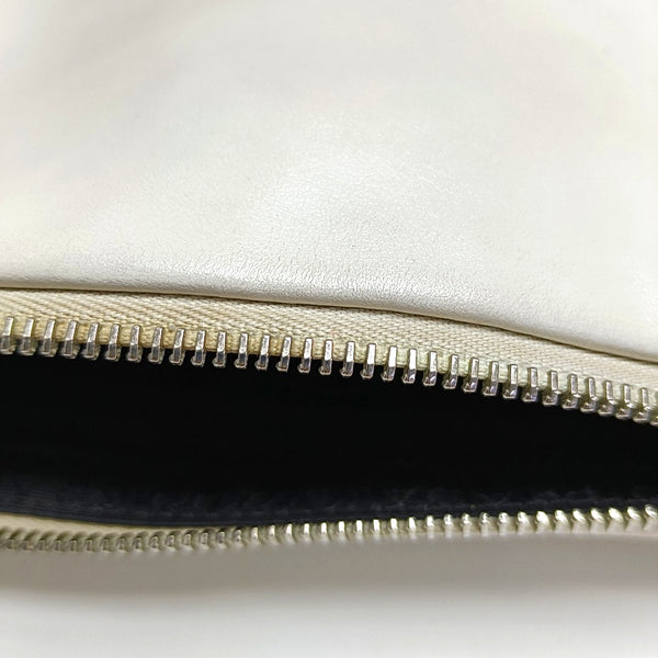 Authenticated pre-owned Triangle Calfskin White - Crossbody Bag at Looply