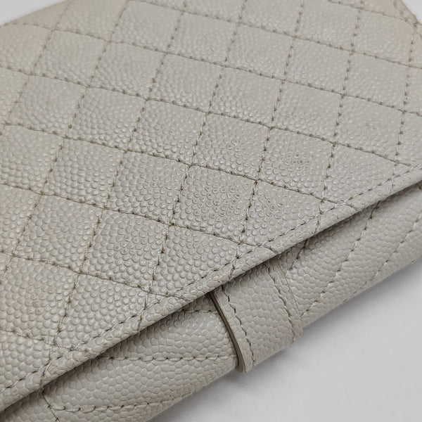 ENVELOPE Small Chevron Calfskin White Wallet
