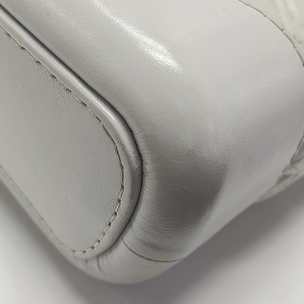 GABRIELLE Small Quilted Calfskin White