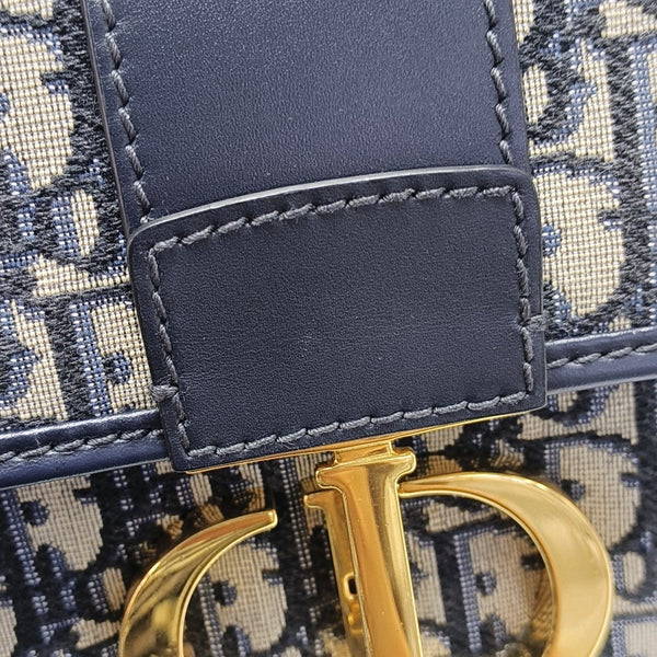 30 Montaigne Oblique Canvas Blue