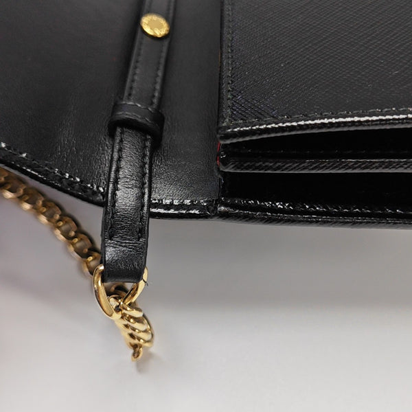 Saffiano Calfskin Shoulder Bag Black