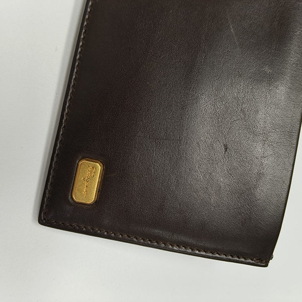 Calfskin Wallet Super Mini Brown