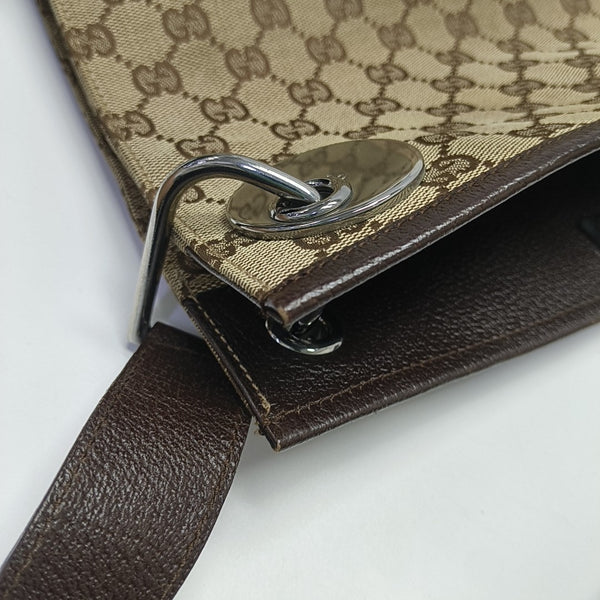 Monogram Canvas Shoulder Bag Brown