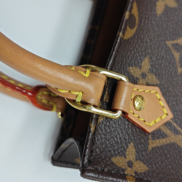 SAC PLAT Mini Monogram Coated Canvas Brown