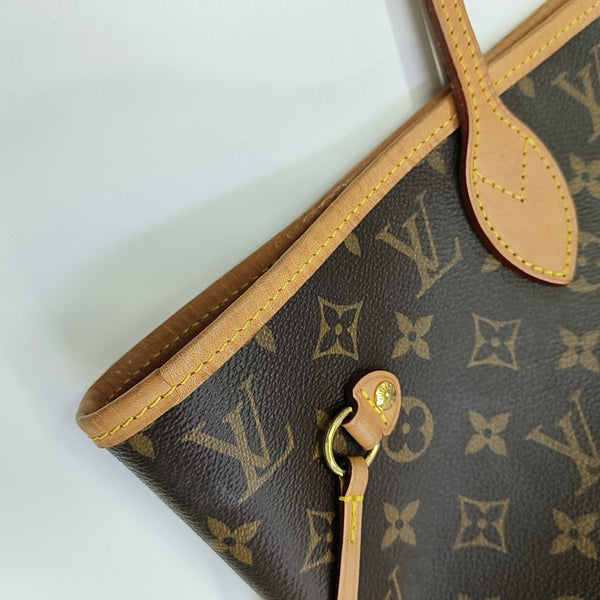 NEVERFULL MM Monogram Coated Canvas Brown