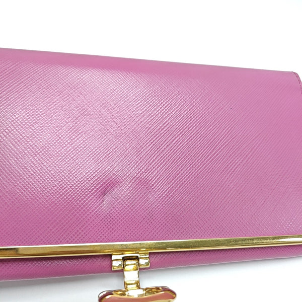Gancio Calfskin Purple Wallet