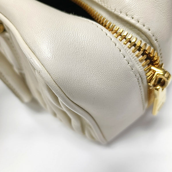 Authenticated pre-owned Arcadie Matelassé Large Quilted Lambskin White - Shoulder Bag at Looply