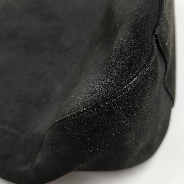 Suede Top Handle Bag Gray