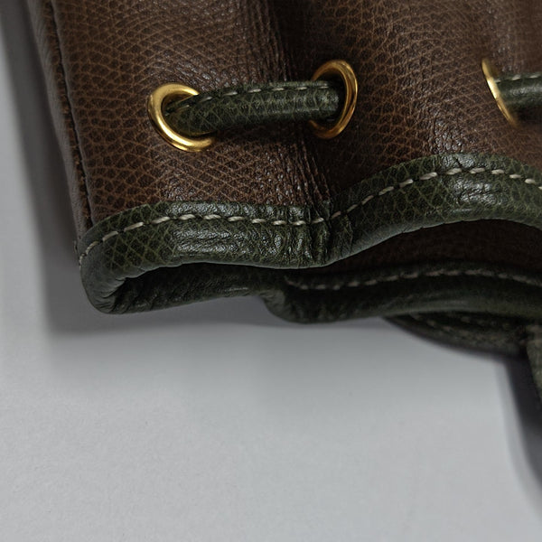 Calfskin Top Handle Bag Brown
