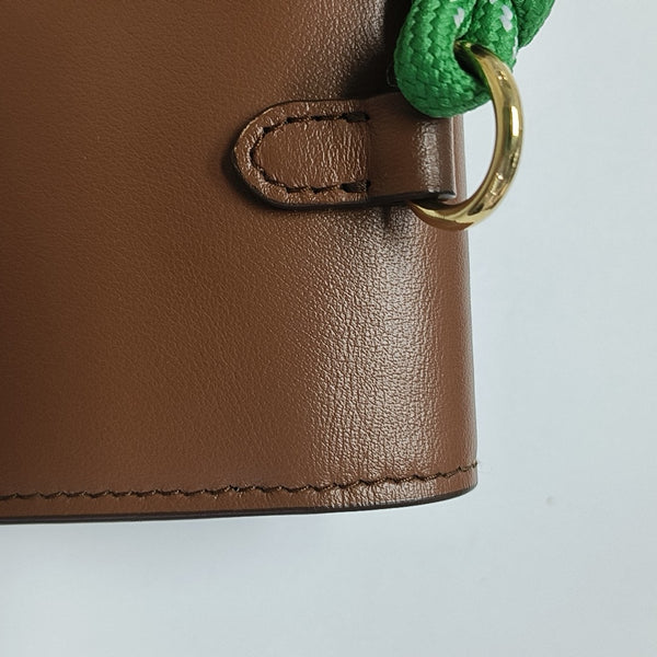 Calfskin Shoulder Bag Brown